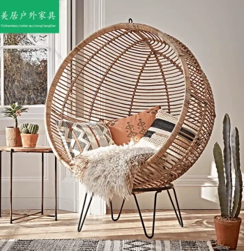 Indoor Hanging Basket Chair - Home Balcony & Bedroom Rattan Nest Swing for Girls, Viral Style Cradle Chair