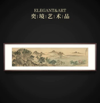 Yijing Living Room Decorative Painting, Ink Wash Landscape Art for Sofa Background Wall