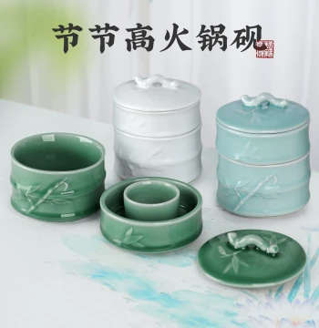 Ceramic Hot Pot Inkstone with Lid for Calligraphy - Moisture-Retaining Ink Dish, Non-Drying Ink Well for Brush and Ink