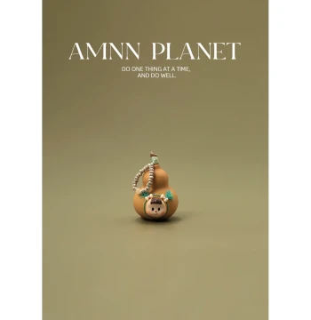 AMNN Duomei Annie Chubby Gourd Collectible Office Ornament, Creative Chinese-Style Cute Keychain and Bag Charm