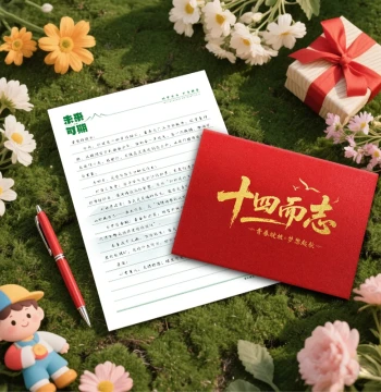 14th Birthday Coming-of-Age Gift Set - Envelopes and Letter Paper for 10th and 14th Year Celebrations with Inspirational Greeting Cards