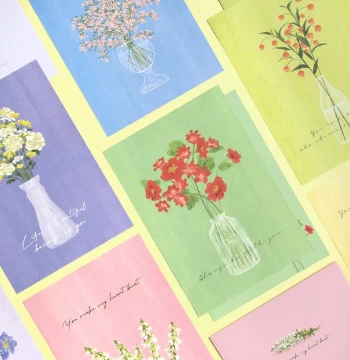 Korea monolike Olivia Floral Letter Paper Set - INS Style Envelopes and Stationery for Love Letters, Blessings, and Greetings