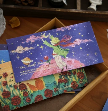 'Small Days Never Turn the Page' Rose Planet Series Letter and Envelope Set, Instagram-Style Romantic Handwritten Confession Love Letters