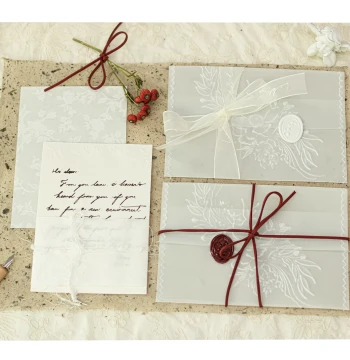Elizabeth | French Vintage White Envelope and Letter Paper Set, Elegant High-End Love Letters, Handwritten Vows