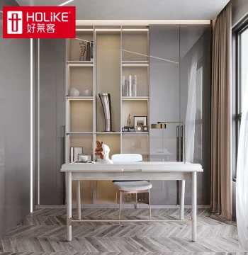 Holike Minimalist Custom Study Room Furniture Set Bookcase Desk Storage Cabinet Tatami Wardrobe E-commerce