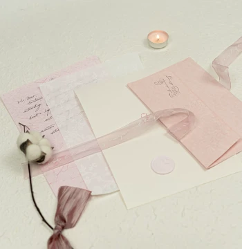 Miss Piggy | Pink Envelope and Letter Paper Set, Premium French Romantic Handwritten Love Letters and Vow Cards