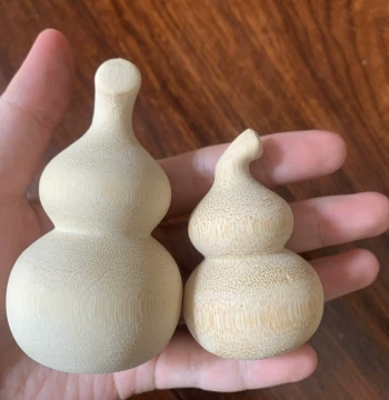 Special Offer Dragon Blood Golden Thread Bamboo Gourd Solid Jade Bamboo Carved Hand Piece Ornament for Collecting and Playing
