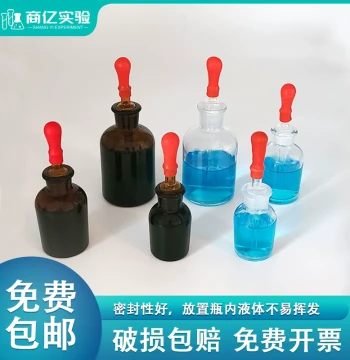 White Glass Dropper Bottles 30, 60, 125ml, Transparent Reagent Bottles with Red Rubber Bulb Pipettes for Chemistry Labs and Essential Oils