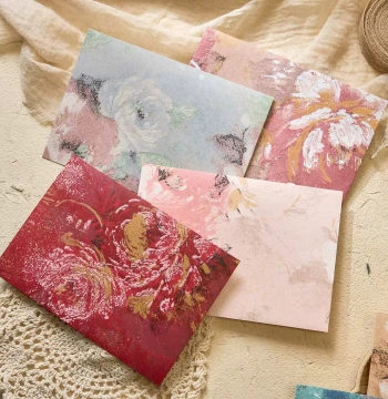 Aili Gilded Oil Painting Envelope and Letter Paper Set, European Vintage Premium Feel, Romantic Love Letter, Handwritten Confession, Gift for Boyfriend/Girlfriend, Graduation Season, Gift for Classmates/Teachers, Teacher's Day Gift