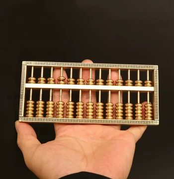 Large Solid Brass Abacus Ornament for Shop or Office Desk - Wealth Attracting Decor