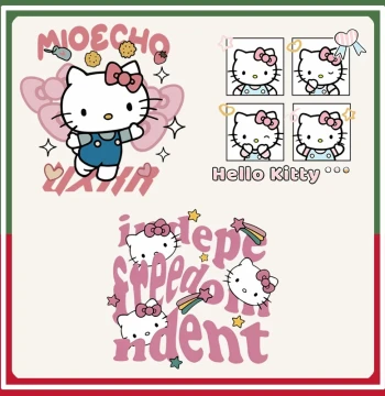 Ins-Style Kitty Cat Heat Transfer Vinyl for T-Shirts and Hoodies