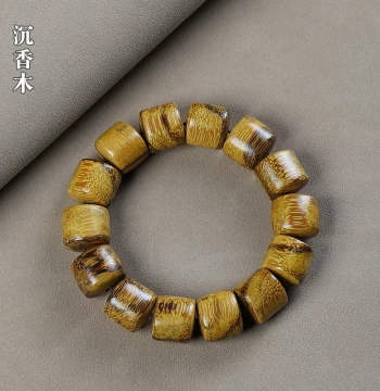 Indonesian Agarwood 15mm Barrel Bead Bracelet - Men's and Women's Fashion Jewelry