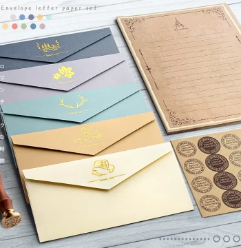 Thickened Letter Paper and Envelope Set - Premium Handwritten Love Letters, Romantic Confession, Vintage Birthday Cards for Kids and Adults, Simple Cute High-Value Stationery