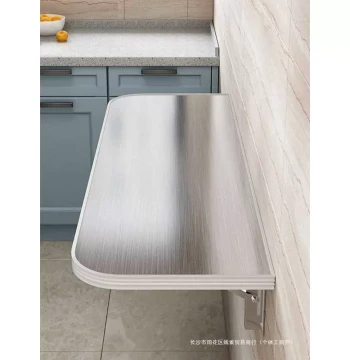 304 Stainless Steel Foldable Cutting Table - Wall-Mounted Hidden Kitchen Counter and Dining Table, No Drilling Required