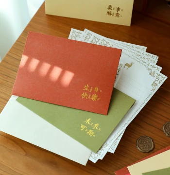 Premium Letter and Envelope Set: Exquisite Vintage INS Style for Birthday Cards, Handwritten Letters, Coming-of-Age Gifts, and Romantic Love Letters
