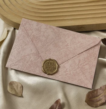 Tree Grain Specialty Paper Envelope Set, Chinese Style Striped Lined Kraft Vintage Love Letter Paper with Wax Seal and Postcards