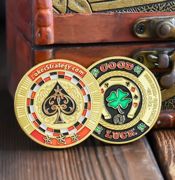 Four-Leaf Clover Lucky Heart Poker Coin - Creative Novelty Souvenir Medal Card Presser - Decision-Making Gift Toy for Others