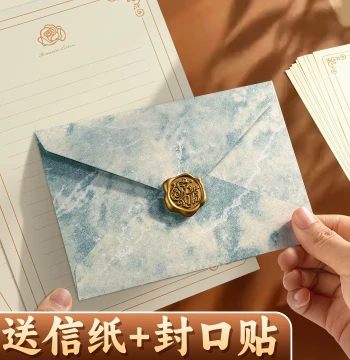 Gilded Embossed Letter Paper and Envelope Set, Premium Textured Handwritten Love Letters for Girlfriend or Boyfriend, Confession, Birthday Card, Valentine's Day, Romantic and Exquisite Writing Stationery, Invitation B1