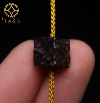 Natural Agarwood and Ebony Square Faceted Loose Beads: Single Bead Accessories for Wenwan, Vajra, and Star-Moon Jewelry