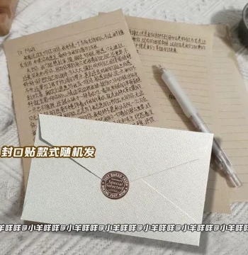 Kraft Paper Letter and Envelope Set, INS Style Thickened Minimalist Love Letter Writing Paper, Ancient Style Premium Artistic Stationery