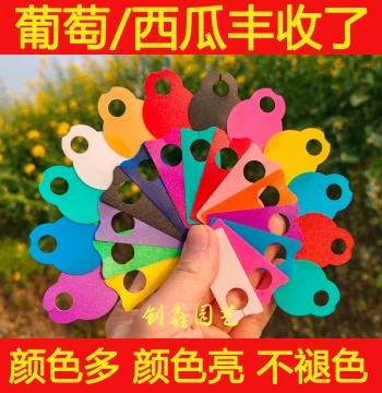 Grape & Watermelon Tag Markers - Pollination Record Cards, Color Charts, Fruit Classification Labels, Plant Hang Tags