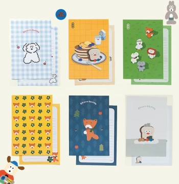 Korean romane Cute Toast Instagram-Style Letter Paper and Envelope Set - Premium Quality for Couples and Friends - Confession and Blessing Writing
