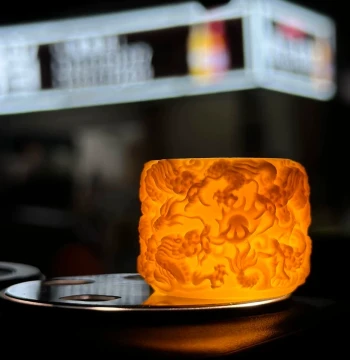 Year of the Dragon Limited Edition Fully Translucent Nine-Dragon Thumb Ring, 21mm Inner Diameter, Bodhi Seed Carved for Collecting and Play