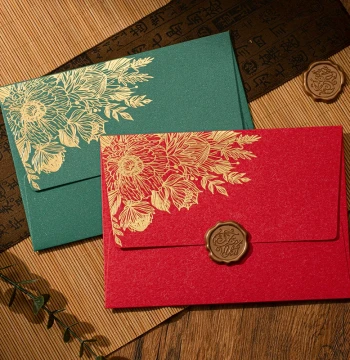Aili Gold-Foil Patterned Envelope and Letter Paper Set, Vintage Romantic Handwriting for Qixi Festival, Valentine's Confession, Love Letters for Boyfriends/Girlfriends, Ritual Gifts, Graduation Messages for Classmates and Friends