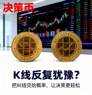 Stock Market Decision Coin: Metal Collectible Gold Coin for Bull Market, Rate Cuts, Limit Ups, and Good Fortune