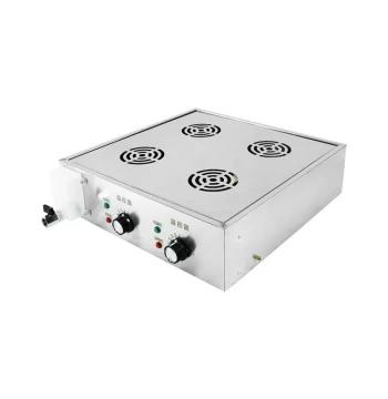 Temperature-Controlled Shangyang Non-Magnetic Stainless Steel Four-Hole Wide-Range Steamed Bun Maker, Kitchen Equipment with Low-Water Alarm and Dry-Run Protection