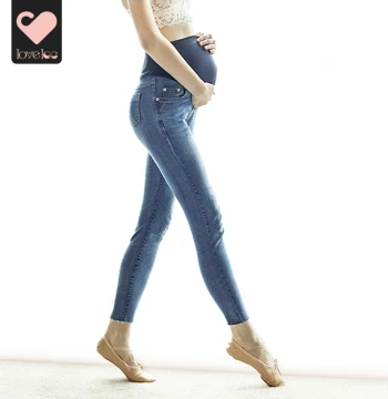 loveloc Maternity Jeans All-Season Outerwear Ankle-Length Tapered Pants Maternity Wear Pregnancy Straight Leg Pants Maternity Trousers