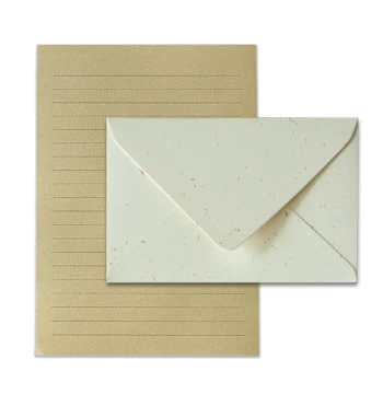Romantic White Envelope and Letter Paper Set with Wax Seal Stickers, Vintage Cute Niche Love Letters, Simple Thick Kraft Paper