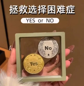 YES/NO Decision Coin Fidget Toy, Lucky Wish Token, and Creative Premium Gift