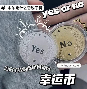 YES/NO Decision Coin - Lucky Wish Token, Collectible Prop, Creative Gift, Niche Premium Souvenir