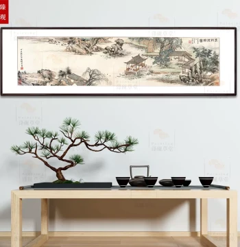 Chinese Ink Wash Painting of Spring Bamboo for Living Room, Study, or Tea Room Decor