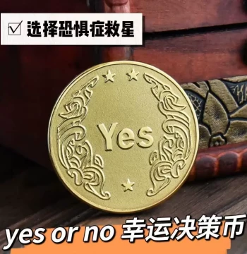 YES/NO Decision Coin - Lucky Wish Token, Collectible Play Piece, Creative Gift, Niche Premium Souvenir