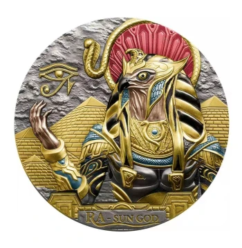 Ancient World Civilization Egypt Sun God Commemorative Coin - Poseidon Pharaoh Lucky Home Guardian Retro Collectible