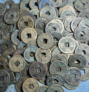 Authentic Tang Dynasty Kaiyuan Tongbao Ancient Copper Coins - Chinese Ancient Coin Collection from Qing and Song Dynasties