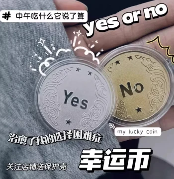 YES/NO Decision Coin - Lucky Wishing Token, Creative Gift, Niche Premium Commemorative Coin