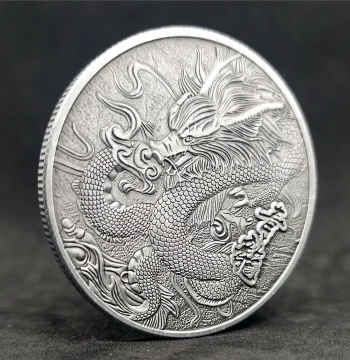 Chinese Dragon Phoenix Auspicious Beast Qilin Coin Creative Decorative Zodiac Animal Commemorative Coin Home Relief Gift Lucky Coin