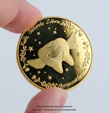 Tooth Fairy Coin for Kids - Dentist Tooth Exchange Lucky Wish Commemorative Gift
