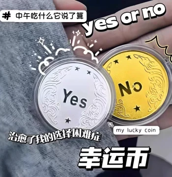 YES/NO Decision Coin Fidget Lucky Wish Token Creative Gift Niche Premium Commemorative Coin