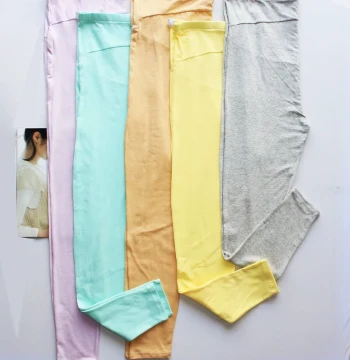 Plus-Size Maternity Pants: Pure Cotton Autumn Leggings, Elastic High-Waist Belly Support Pants for Outerwear or Base Layer