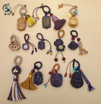 Agarwood, Sandalwood, and Rosewood DIY Hand-Woven Mini Tassel Pendant - Original Design Fashion Accessory Bead Charm