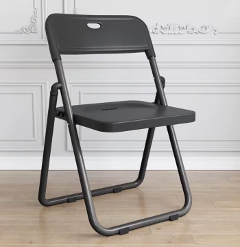 Stackable Plastic Chair with Backrest - Thickened Office & Dorm Seat for Home or Outdoor Use