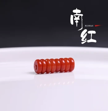 Natural Full-Flesh Southern Red Agate Spacers, Persimmon Red Beads for 108-Bead DIY Prayer Bracelets