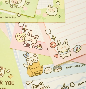 Cute Cartoon Animal Letter Set - Premium Envelopes & Stationery for Love Letters, Blessings, and Back-to-School Notes