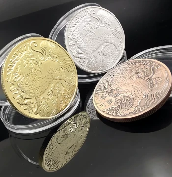 Chinese Auspicious Beast Qilin Commemorative Coin - Dragon Scale Lucky Coin for Home Fortune and Collection