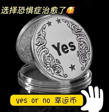 YES/NO Decision Coin - Fidget Lucky Wishing Coin, Prop Toy, Creative Gift, Commemorative Medal, Niche Premium Present