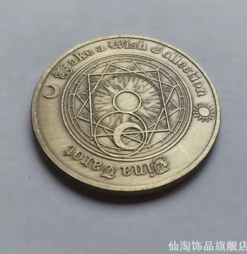 European American Style Playable Antique Bronze Popular Tarot Coin Creative Imitation Commemorative Craft Collectible Lucky Coin